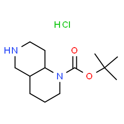 ChemSpider 2D Image | 2-Methyl-2-propanyl octahydro-1,6-naphthyridine-1(2H)-carboxylate hydrochloride (1:1) | C13H25ClN2O2