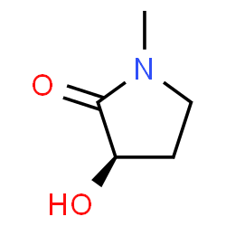 ChemSpider 2D Image | (3R)-3-Hydroxy-1-methyl-2-pyrrolidinone | C5H9NO2