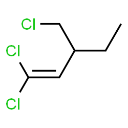 ChemSpider 2D Image | 1,1-Dichloro-3-(chloromethyl)-1-pentene | C6H9Cl3