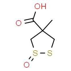 ChemSpider 2D Image | 4-Methyl-1,2-dithiolane-4-carboxylic acid 1-oxide | C5H8O3S2