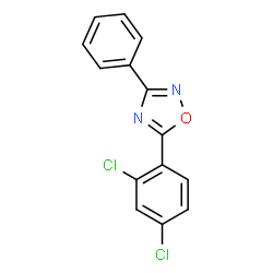 ChemSpider 2D Image | 5-(2,4-Dichlorophenyl)-3-phenyl-1,2,4-oxadiazole | C14H8Cl2N2O