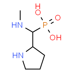 ChemSpider 2D Image | [(Methylamino)(2-pyrrolidinyl)methyl]phosphonic acid | C6H15N2O3P