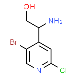 ChemSpider 2D Image | 2-Amino-2-(5-bromo-2-chloro-4-pyridinyl)ethanol | C7H8BrClN2O