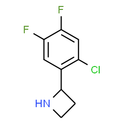 ChemSpider 2D Image | 2-(2-Chloro-4,5-difluorophenyl)azetidine | C9H8ClF2N