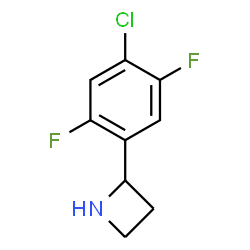 ChemSpider 2D Image | 2-(4-Chloro-2,5-difluorophenyl)azetidine | C9H8ClF2N