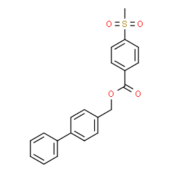 ChemSpider 2D Image | 4-Biphenylylmethyl 4-(methylsulfonyl)benzoate | C21H18O4S