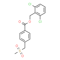 ChemSpider 2D Image | 2,6-Dichlorobenzyl 4-[(methylsulfonyl)methyl]benzoate | C16H14Cl2O4S