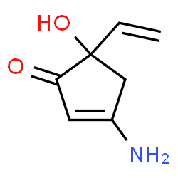 ChemSpider 2D Image | 3-Amino-5-hydroxy-5-vinyl-2-cyclopenten-1-one | C7H9NO2