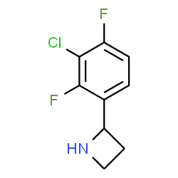 ChemSpider 2D Image | 2-(3-Chloro-2,4-difluorophenyl)azetidine | C9H8ClF2N