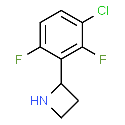 ChemSpider 2D Image | 2-(3-Chloro-2,6-difluorophenyl)azetidine | C9H8ClF2N