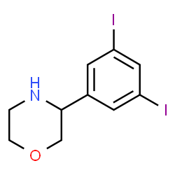 ChemSpider 2D Image | 3-(3,5-Diiodophenyl)morpholine | C10H11I2NO