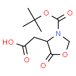 ChemSpider 2D Image | (3-{[(2-Methyl-2-propanyl)oxy]carbonyl}-5-oxo-1,3-oxazolidin-4-yl)acetic acid | C10H15NO6
