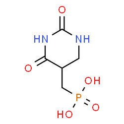 ChemSpider 2D Image | [(2,4-Dioxohexahydro-5-pyrimidinyl)methyl]phosphonic acid | C5H9N2O5P