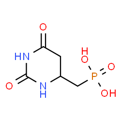 ChemSpider 2D Image | [(2,6-Dioxohexahydro-4-pyrimidinyl)methyl]phosphonic acid | C5H9N2O5P