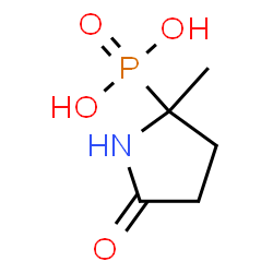 ChemSpider 2D Image | (2-Methyl-5-oxo-2-pyrrolidinyl)phosphonic acid | C5H10NO4P
