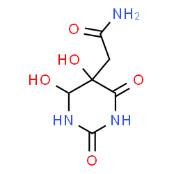 ChemSpider 2D Image | 2-(4,5-Dihydroxy-2,6-dioxohexahydro-5-pyrimidinyl)acetamide | C6H9N3O5