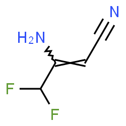 ChemSpider 2D Image | (2Z)-3-Amino-4,4-difluoro-2-butenenitrile | C4H4F2N2