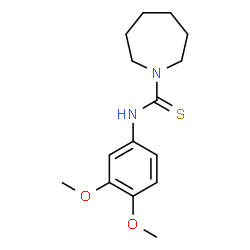ChemSpider 2D Image | N-(3,4-Dimethoxyphenyl)-1-azepanecarbothioamide | C15H22N2O2S