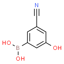 ChemSpider 2D Image | (3-Cyano-5-hydroxyphenyl)boronic acid | C7H6BNO3