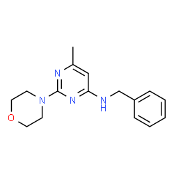 ChemSpider 2D Image | N-Benzyl-6-methyl-2-(4-morpholinyl)-4-pyrimidinamine | C16H20N4O
