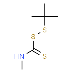 ChemSpider 2D Image | 2-Methyl-2-[(methylcarbamothioyl)disulfanyl]propane | C6H13NS3