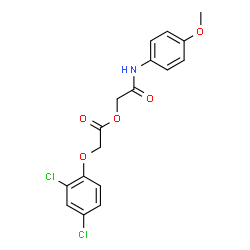 ChemSpider 2D Image | 2-[(4-Methoxyphenyl)amino]-2-oxoethyl (2,4-dichlorophenoxy)acetate | C17H15Cl2NO5
