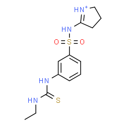 ChemSpider 2D Image | 5-[({3-[(Ethylcarbamothioyl)amino]phenyl}sulfonyl)amino]-3,4-dihydro-2H-pyrrolium | C13H19N4O2S2