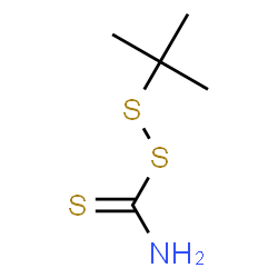 ChemSpider 2D Image | 2-(Carbamothioyldisulfanyl)-2-methylpropane | C5H11NS3