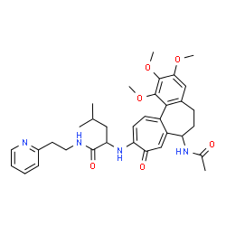 ChemSpider 2D Image | N~2~-(7-Acetamido-1,2,3-trimethoxy-9-oxo-5,6,7,9-tetrahydrobenzo[a]heptalen-10-yl)-N-[2-(2-pyridinyl)ethyl]leucinamide | C34H42N4O6