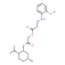 ChemSpider 2D Image | 2-{[(1R,2R,5R)-2-Isopropyl-5-methylcyclohexyl]oxy}-2-oxoethyl N-(2-methoxyphenyl)-beta-alaninate | C22H33NO5