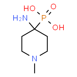 ChemSpider 2D Image | (4-Amino-1-methyl-4-piperidinyl)phosphonic acid | C6H15N2O3P
