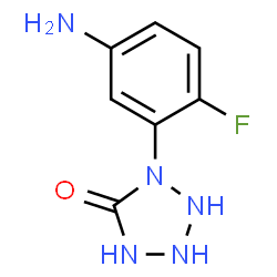 ChemSpider 2D Image | 1-(5-Amino-2-fluorophenyl)-5-tetrazolidinone | C7H8FN5O