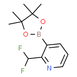 ChemSpider 2D Image | 2-(Difluoromethyl)-3-(4,4,5,5-tetramethyl-1,3,2-dioxaborolan-2-yl)pyridine | C12H16BF2NO2