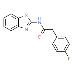 ChemSpider 2D Image | N-(1,3-Benzothiazol-2-yl)-2-(4-fluorophenyl)acetamide | C15H11FN2OS