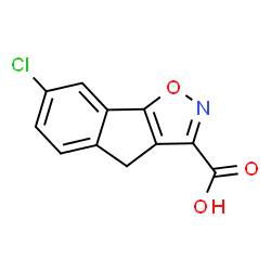 ChemSpider 2D Image | 7-Chloro-4H-indeno[2,1-d][1,2]oxazole-3-carboxylic acid | C11H6ClNO3