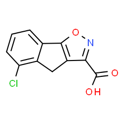ChemSpider 2D Image | 5-Chloro-4H-indeno[2,1-d][1,2]oxazole-3-carboxylic acid | C11H6ClNO3