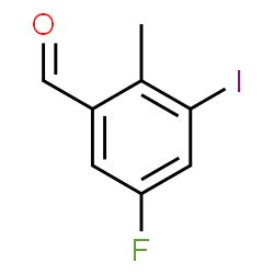 ChemSpider 2D Image | 5-Fluoro-3-iodo-2-methylbenzaldehyde | C8H6FIO