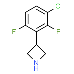 ChemSpider 2D Image | 3-(3-Chloro-2,6-difluorophenyl)azetidine | C9H8ClF2N