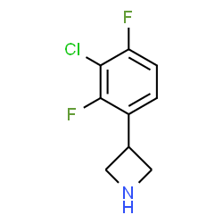 ChemSpider 2D Image | 3-(3-Chloro-2,4-difluorophenyl)azetidine | C9H8ClF2N