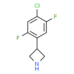 ChemSpider 2D Image | 3-(4-Chloro-2,5-difluorophenyl)azetidine | C9H8ClF2N