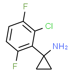 ChemSpider 2D Image | 1-(2-Chloro-3,6-difluorophenyl)cyclopropanamine | C9H8ClF2N