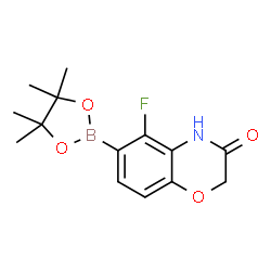 ChemSpider 2D Image | 5-Fluoro-6-(4,4,5,5-tetramethyl-1,3,2-dioxaborolan-2-yl)-2H-1,4-benzoxazin-3(4H)-one | C14H17BFNO4