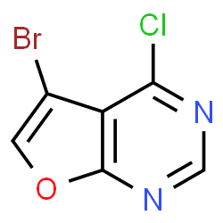 ChemSpider 2D Image | 5-Bromo-4-chlorofuro[2,3-d]pyrimidine | C6H2BrClN2O