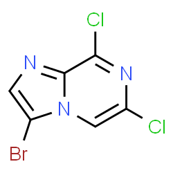 ChemSpider 2D Image | 3-Bromo-6,8-dichloroimidazo[1,2-a]pyrazine | C6H2BrCl2N3