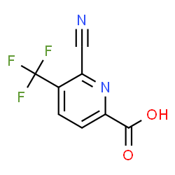 ChemSpider 2D Image | 6-Cyano-5-(trifluoromethyl)-2-pyridinecarboxylic acid | C8H3F3N2O2