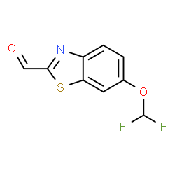 ChemSpider 2D Image | 6-(Difluoromethoxy)-1,3-benzothiazole-2-carbaldehyde | C9H5F2NO2S
