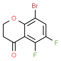 ChemSpider 2D Image | 8-Bromo-5,6-difluoro-2,3-dihydro-4H-chromen-4-one | C9H5BrF2O2