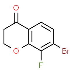 ChemSpider 2D Image | 7-Bromo-8-fluoro-2,3-dihydro-4H-chromen-4-one | C9H6BrFO2