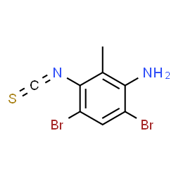 ChemSpider 2D Image | 4,6-Dibromo-3-isothiocyanato-2-methylaniline | C8H6Br2N2S