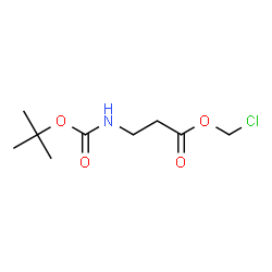 ChemSpider 2D Image | Chloromethyl N-{[(2-methyl-2-propanyl)oxy]carbonyl}-beta-alaninate | C9H16ClNO4